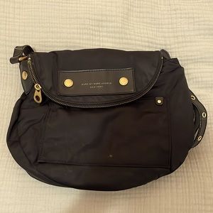 marc jacob’s nylon bag with leather strap